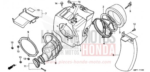 FILTRE A AIR CR80R1 de 2001